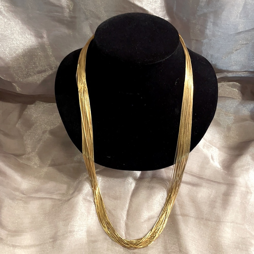 Stunning Bronze coated Sterling Silver Beaded Braid Necklace
